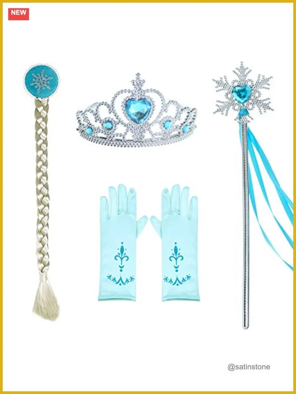Girls Princess Dress Costume with Cape Dress Tiara Wand Wig Gloves Set